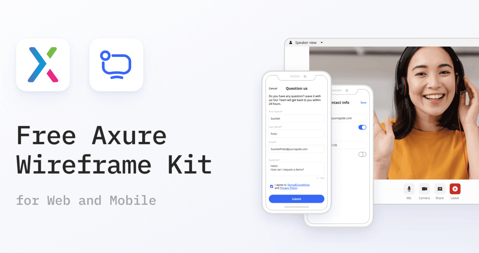 Free Axure Wireframe Kit for Web and Mobile Development